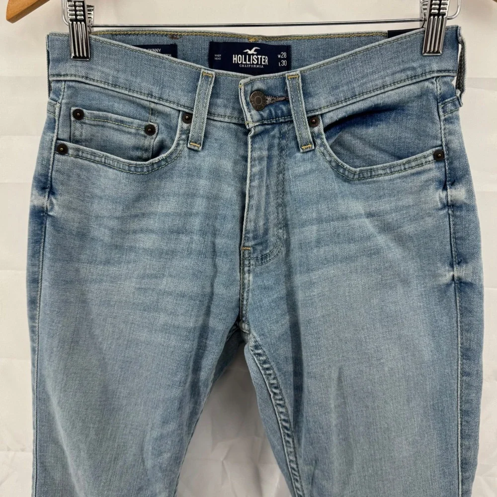 Hollister‎ Super Skinny Jeans Mens 28x30 Light Wash Advanced Stretch Denim